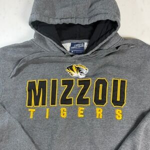 Campus Heritage Mizzou Tigers Hoodie Mens M Gray Excellent Embroidered Logo